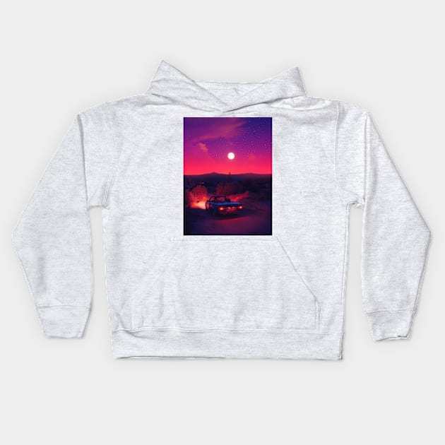 Travel night Kids Hoodie by funglazie